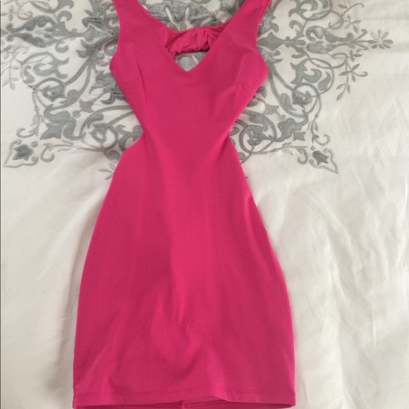 bebe hot pink dress Bebe Hot Pink Gown
